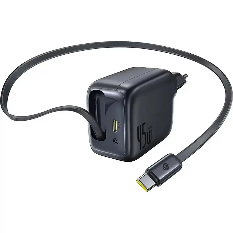 МЗП Baseus EnerCore CJ11 PD45W with retractable cable (2USB-C) (E0120G) Cosmic Black - фото 2