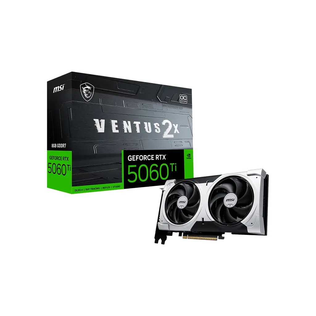 Видеокарта MSI GeForce RTX5060Ti 8Gb VENTUS 2X OC PLUS (RTX 5060 Ti 8G VENTUS 2X OC PLUS) - фото 5