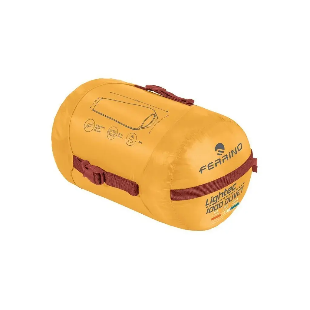 Спальний мішок Ferrino Lightec 1000 Duvet RDS Down -6°C Artisan Gold (86702QGG) (932325) - фото 3
