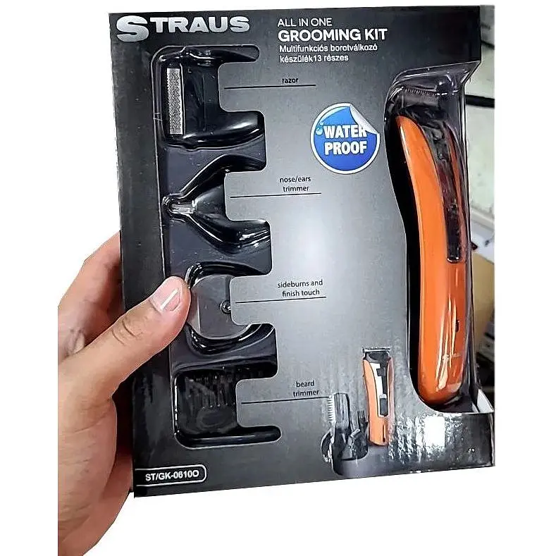 Универсальный аккумуляторный триммер Straus ST/GK-0610O 13 в 1 машинка для стрижки волос бороды Оранжевый - фото 2