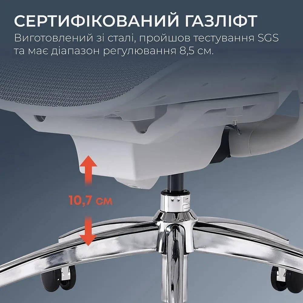 Ігрове крісло Sihoo DORO C300 Pro Mesh White (DORO-C300-PRO-M102) - фото 8