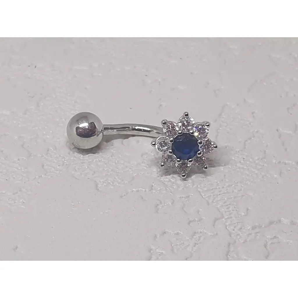 Серебряная серьга для пирсинга пупка Silvex 925. Пр2ФС/013 - фото 2