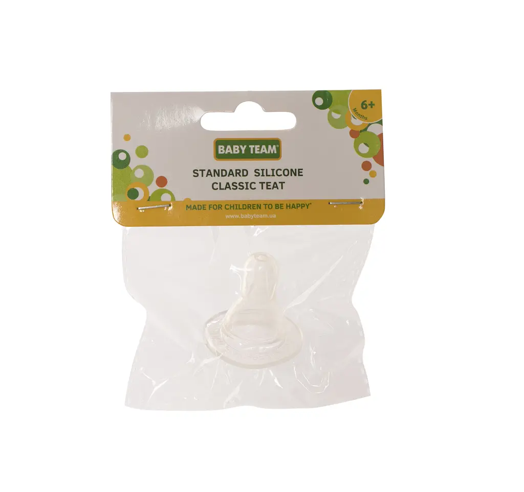 Соска силиконовая Baby Team, классическая, от 6 мес., быстрый поток, 1 шт. (2201) - фото 2