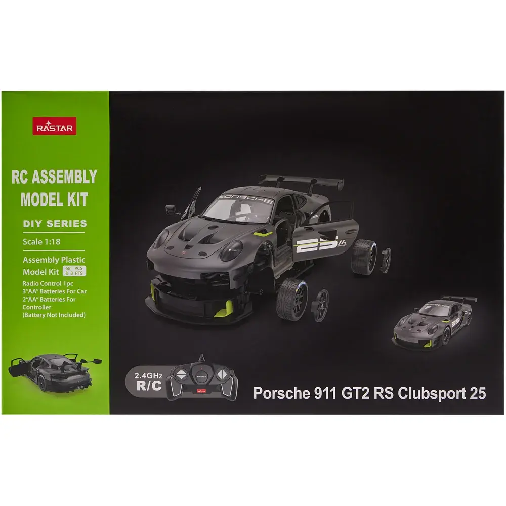 Машинка-конструктор Rastar Porsche 911 GT2 RS Clubsport 25 1:18. Серый - фото 7