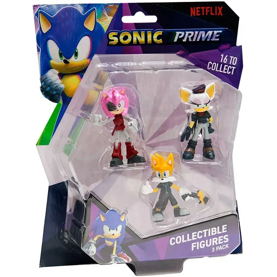 Набор игровых фигурок Sonic Prime Ребел - Руж, Тейлз, Расти Роуз, 6,5 см (SON2020C) - фото 2