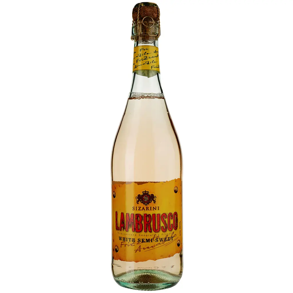 Упаковка игристого вина Sizarini Lambrusco белое полусладкое 4.5 л (0.75 л х 6 шт.) - фото 2