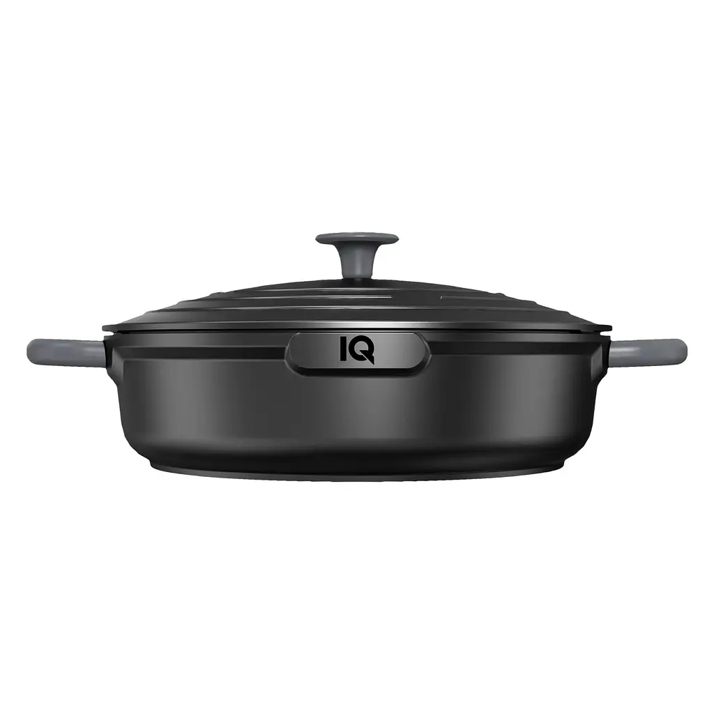 Сотейник IQ Be Creative алюмінієвий з двома ручками з кришкою 28 см 4.0 л (IQ-2147-28) - фото 2