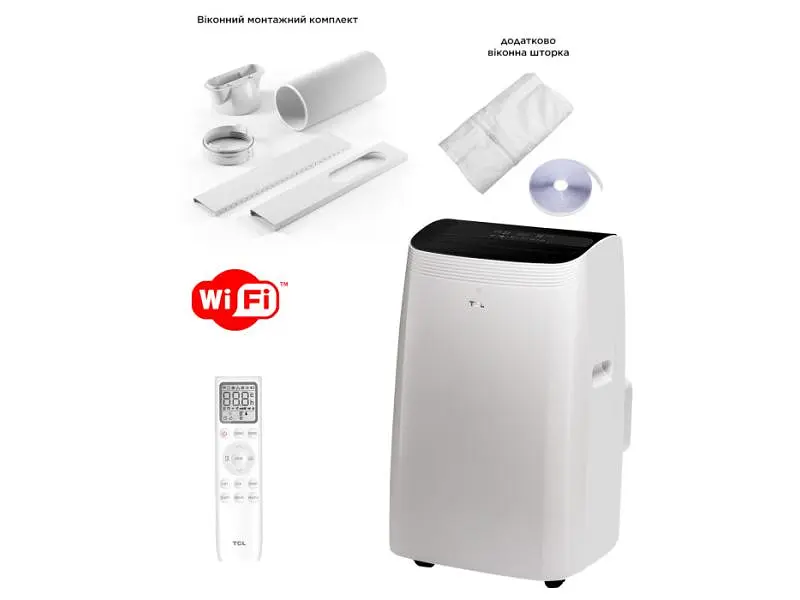 Мобільний кондиціонер TCL TAC-12CPB/MZWS WI-FI - фото 2