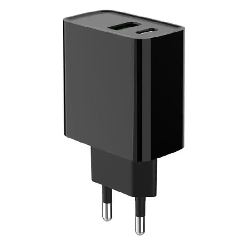 Зарядний пристрій Gembird 1xUSB-A + 1 Type-C (PD20Вт + QC3.0 18Вт) black (TA-UC-PDQC20-01-BK) - фото 3