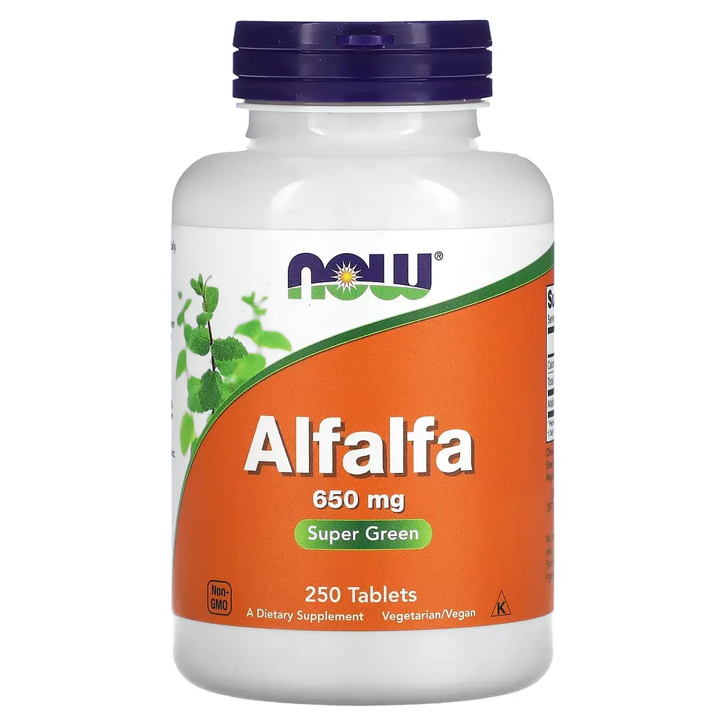 NOW Люцерна, Alfalfa 650 мг - 250 таблеток