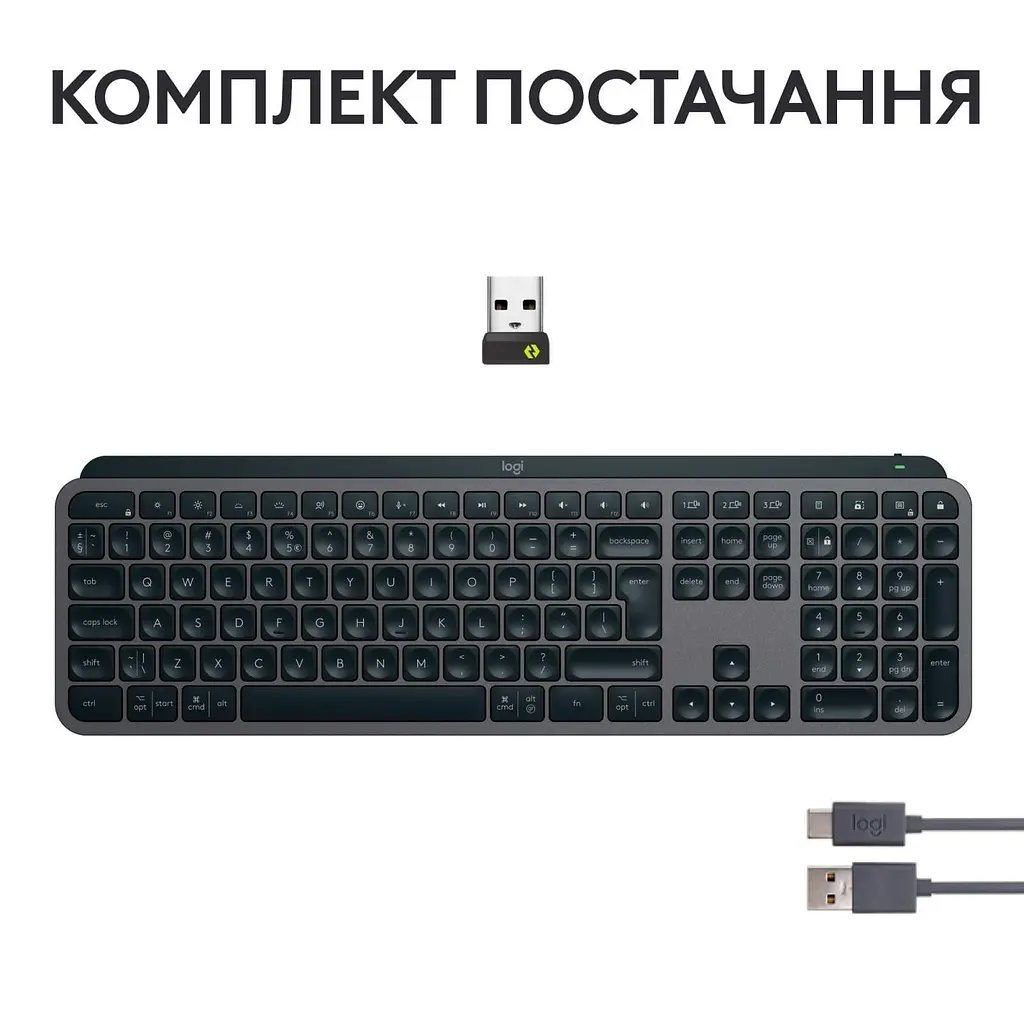 Клавіатура Logitech MX Keys S Wireless Graphite (920-011593) - фото 6