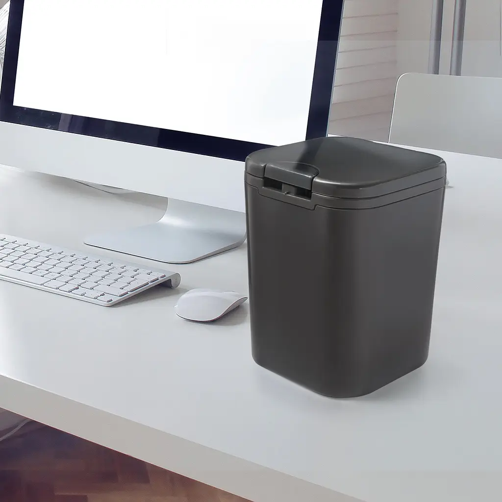 Ведро для мусора MBM My Home с крышкой 2 л антрацит (BIN-06 2L ANTHRACITE) - фото 5