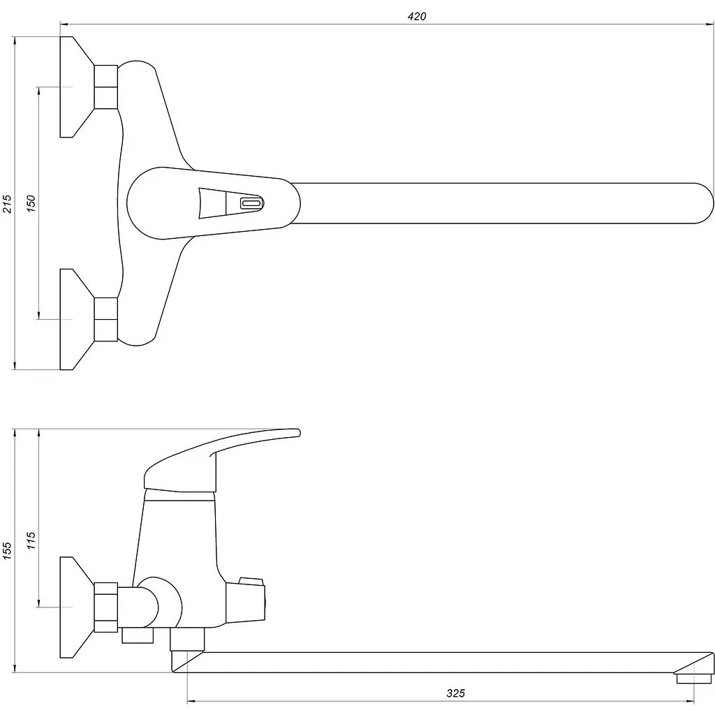 Змішувач для ванни Globus Lux Caprice GLCA-0208 - фото 4