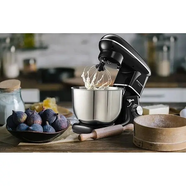 Планетарный тестомес Mozano AGD/ROB/01 2300 Вт 6.2 л 6 скоростей чаша нержавеющая сталь черный - фото 9