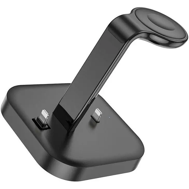 Бездротовий зарядний пристрій Hoco Graceful Magsafe 3in1 Wireless Fast Charger 15W CW43 Black [97883] - фото 3