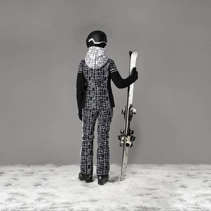 Штаны CMP Womens' Clima Protect Stretch Ski Trousers with Geometric Print M White/Black (1097-31W0046-15ZH 40) - фото 5