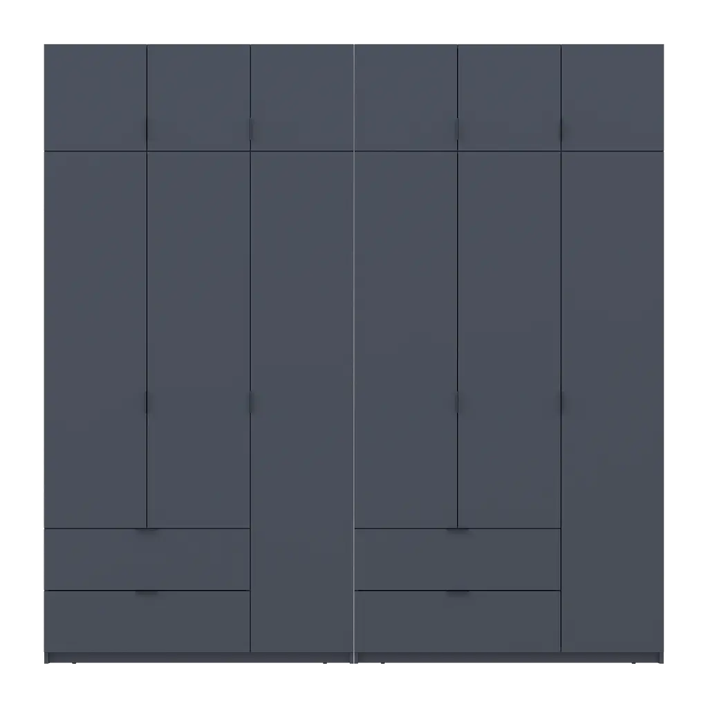 Шафа для одягу Doros Лукас Графіт 3+3 ДСП 240х50х240 (42005109) - фото 5