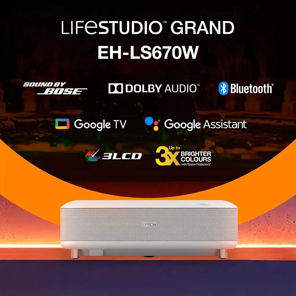 Ультракороткофокусний проектор Epson Lifestudio Grand EH-LS670W Diamond White (V11HB82040) - фото 11