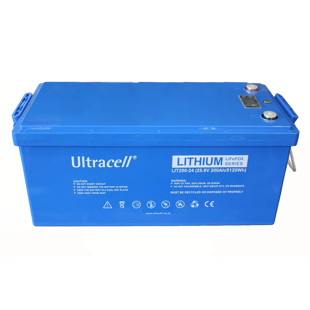 Батарея аккумуляторная Ultracell LiFePO4 24(25.6)V 200Ah/ 2560W(2.56kW) LED DISPLAY, ON OFF - фото 3