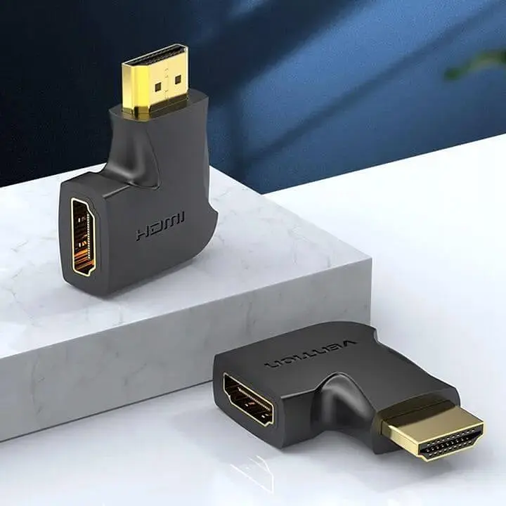 Переходник Vention HDMI 270 Degree Male to Female Vertical Black (AIQB0-2) 2 штуки - фото 3