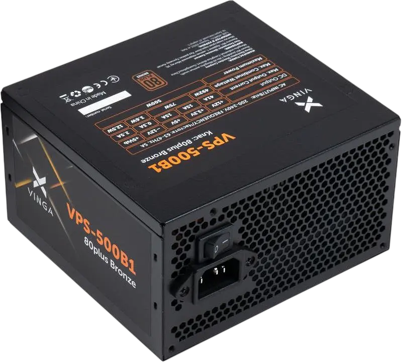 Блок живлення Vinga VPS Bronze B1 500W 80+ Bronze (VPS-500B1) - фото 2
