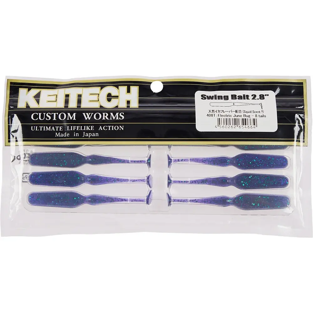 Силікон Keitech Swing Bait 2.8" #408 Electric June Bug (8 шт/уп) - фото 2