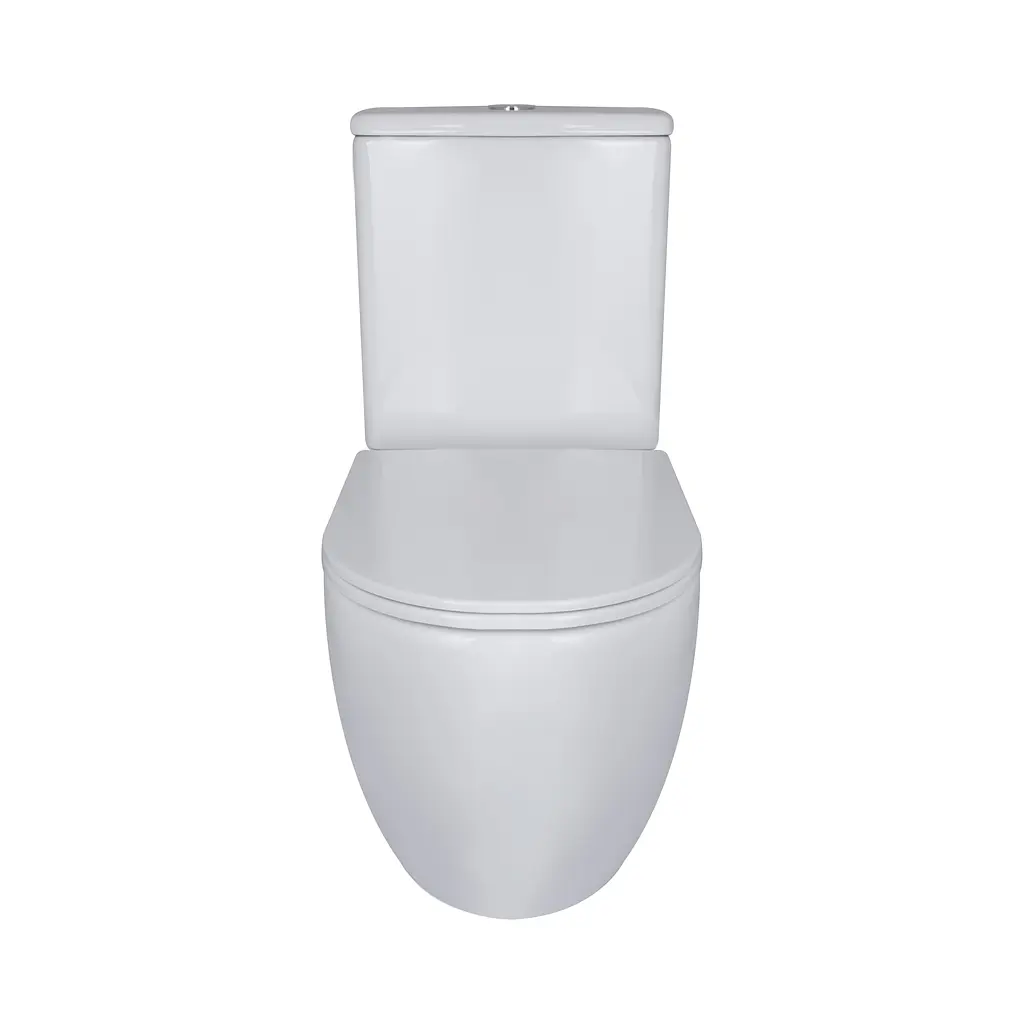 Унитаз-компакт Qtap Robin Ultra Quiet безободковый с сиденьем Soft-close QT13222128AUQ1W, Белый - фото 3