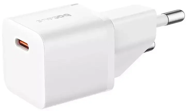 Мережевий зарядний пристрій Baseus GaN5 Fast Charger (Xiaomini) Type-C 20 W + Cable Type-C to Type-C P10110900213-01 White - фото 6