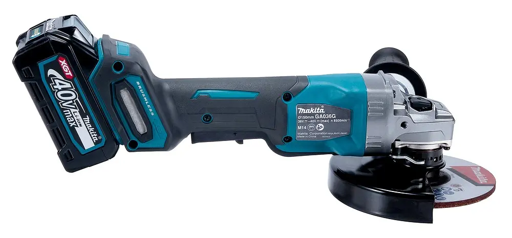 Шліфмашина кутова акумуляторна Makita GA036GZ (150 мм, 8500 об/хв, BL, AFT, XGT, без акумуляторів та зарядного пристрою) - фото 6