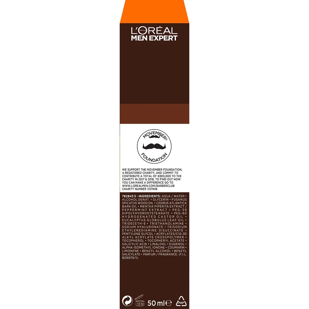 Гель по уходу за кожей лица и щетиной L'Oreal Paris Men Expert Barber Club Moisturiser увлажняющий 50 мл - фото 4