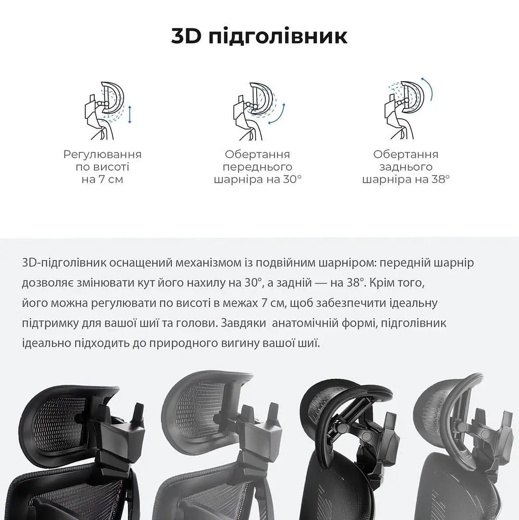 Игровое кресло Anda Seat X-Air Mega Size XL Mesh Gray (AD-WY-01-GGF) - фото 13