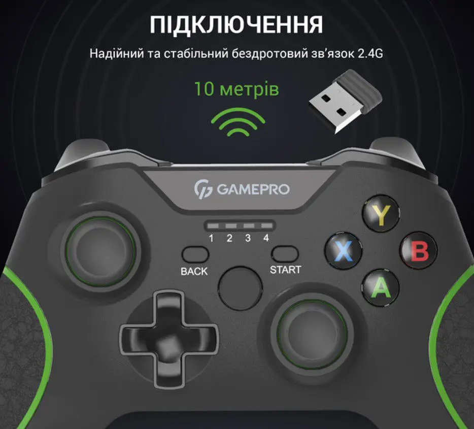 Геймпад джойстик GamePro MG-650 Black 2.4G PC/PS3/Android - фото 13
