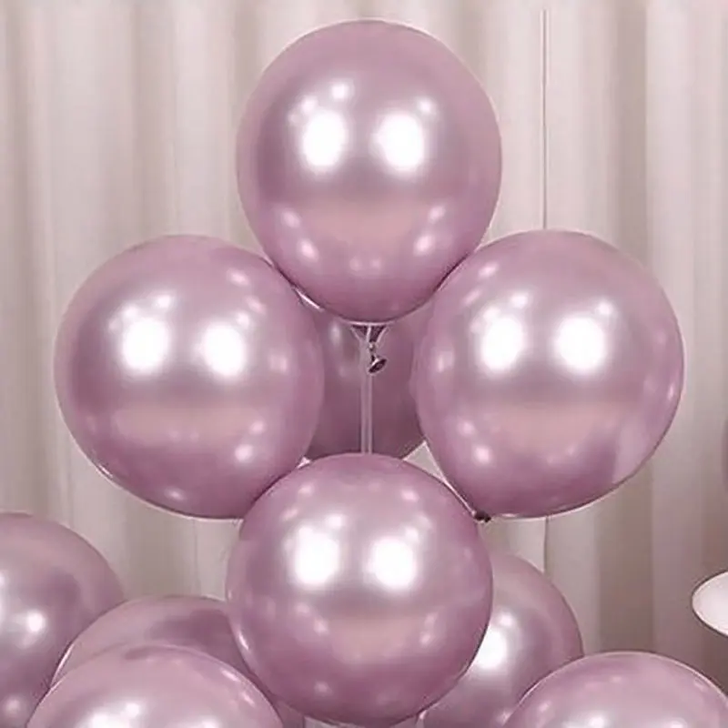 Кулька повітряна латексна 30 см (50) металік рожевий, IDEA7-DL-024 - фото 4