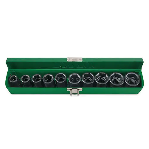 Комплект головок ударних дюймових 1/2" 7/16-1" 10од. Toptul hoz0007632 - фото 2