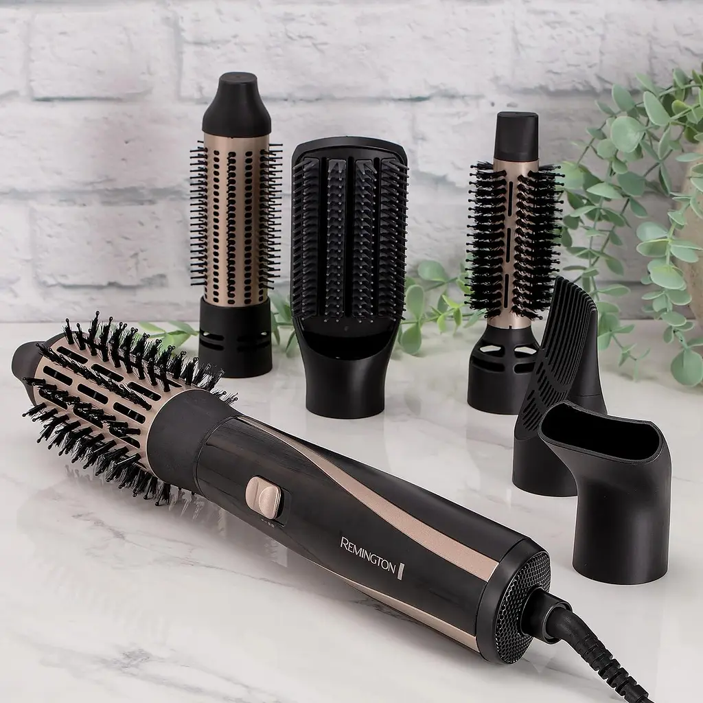 Уцінка. Фен-щітка Remington Blow Dry & Style Caring AS7700 чорно-золота  - фото 12