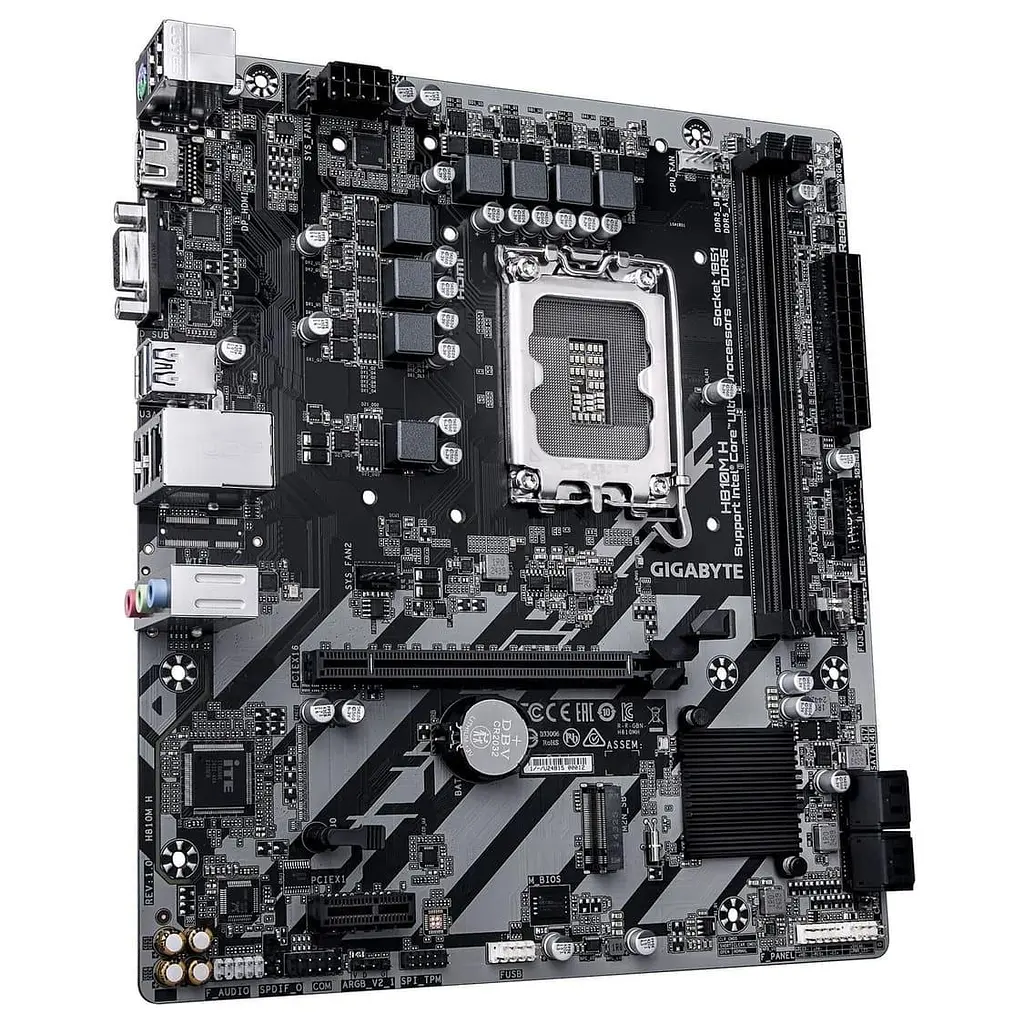 Материнська плата Gigabyte H810M H (H810M H) (Socket 1851, Intel H810, Micro-ATX) - фото 2