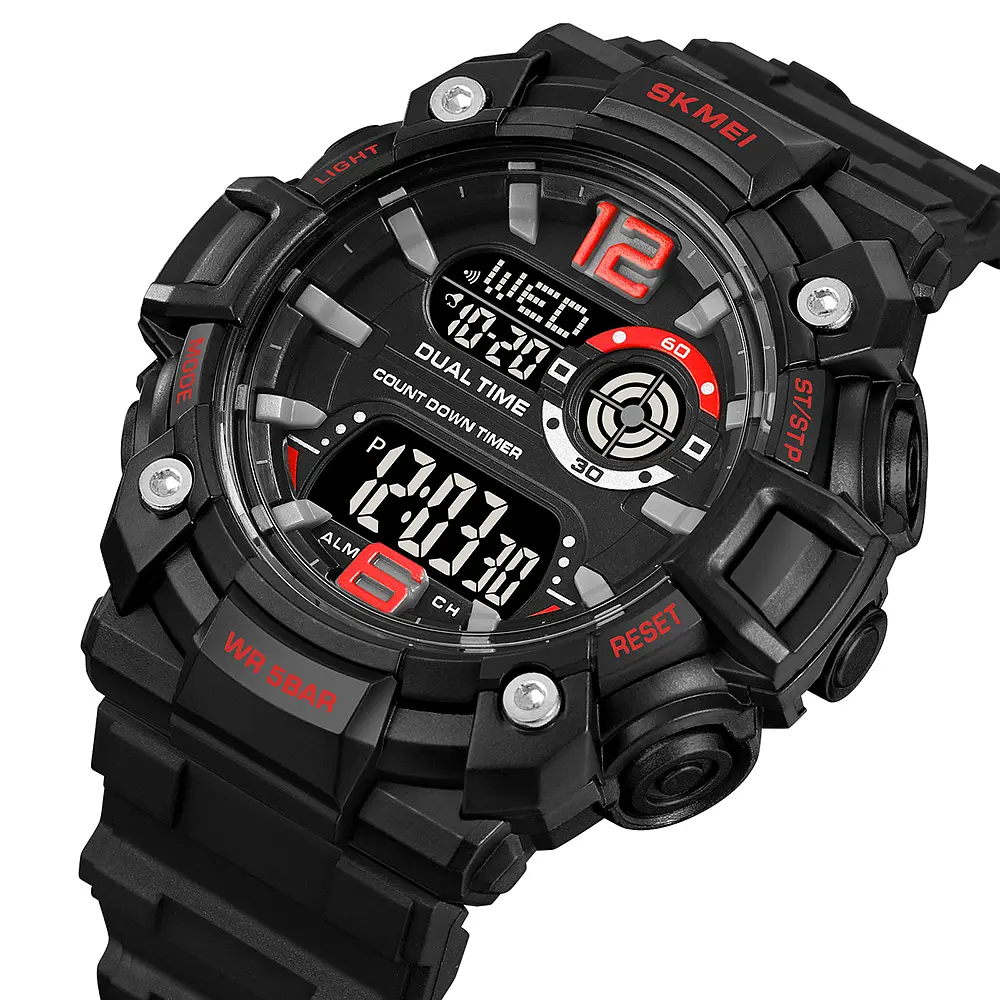 Чоловічий наручний годинник 2018RDBK Red-Black Skmei acs0030389 - фото 2