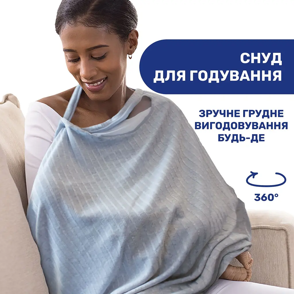 Накидка-шарф для годування Chicco Boppy Infinity, сірий (79968.49) - фото 4