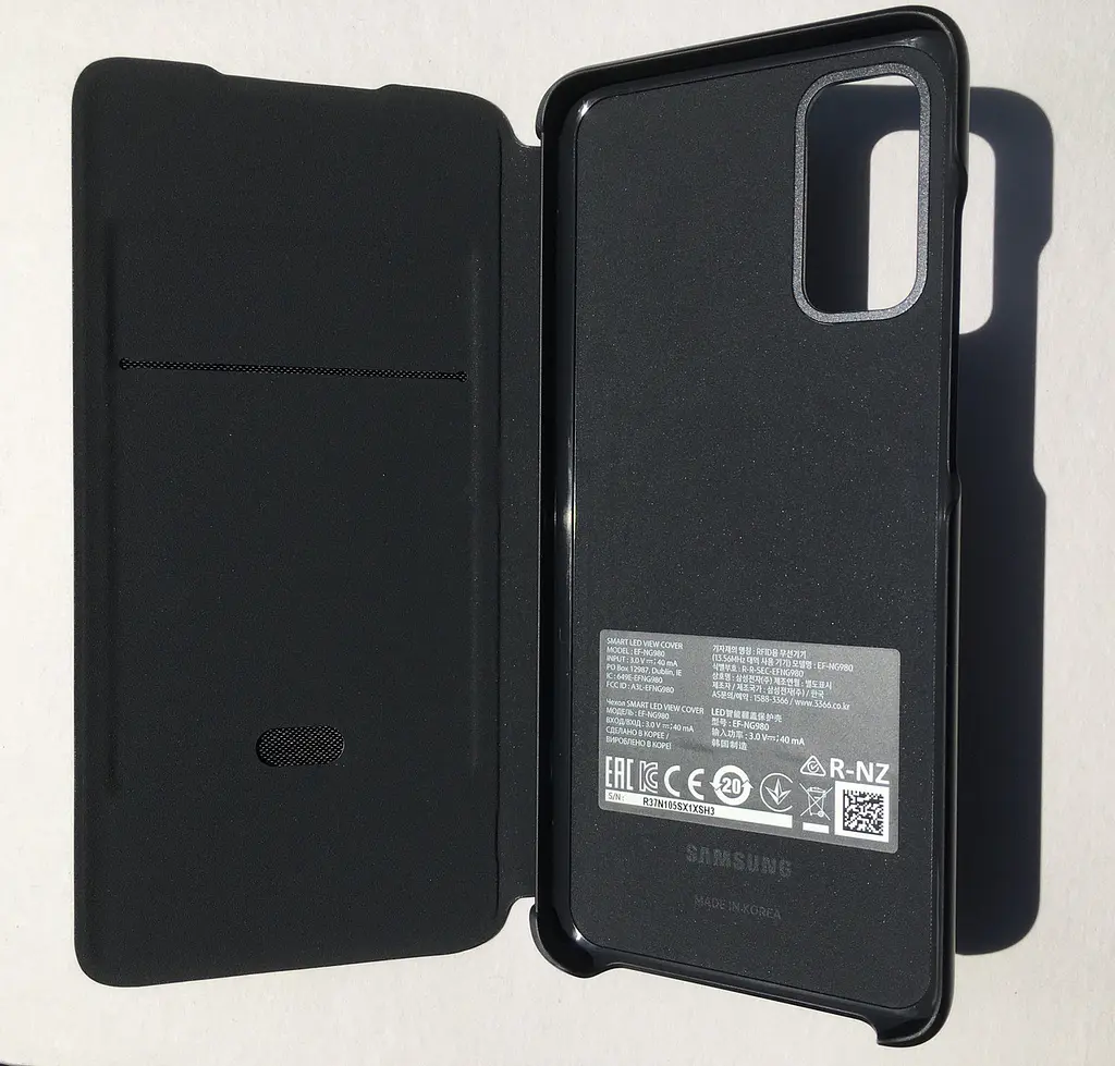 Чохол-книжка LED Wallet View Cover EF-NG980PBEGRU для Samsung Galaxy S20 (6.2") Чорний - фото 4