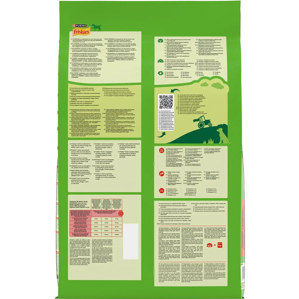 Сухой корм для взрослых активных собак Friskies с говядиной 10 кг - фото 4