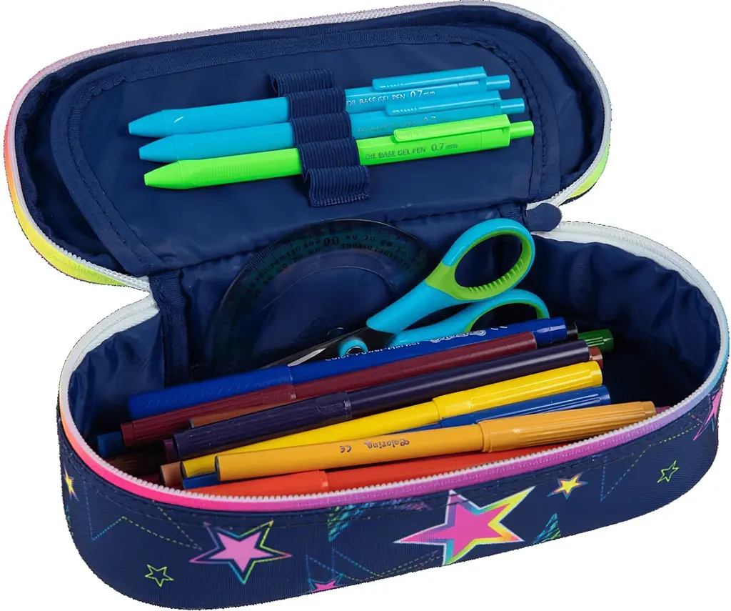 Пенал на блискавці CoolPack Campus Stars з органайзером для ручок 23x9x5 см (F062960) - фото 2