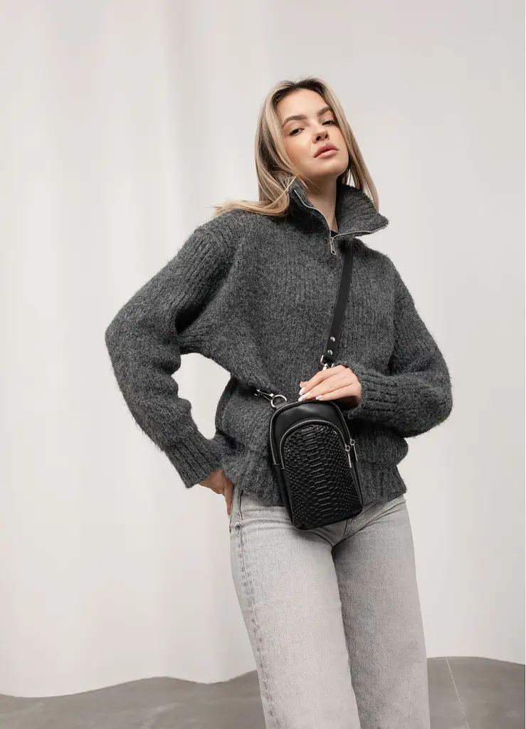 Жіноча сумка Sambag Modena з принтом крокодила 19 х 11 х 3 см (96193070) - фото 2
