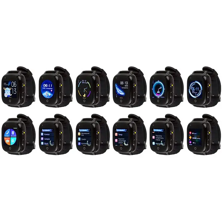 Дитячий водонепроникний смарт-годинник AmiGo GO005 4G WIFI Thermometer Black [59321] - фото 5