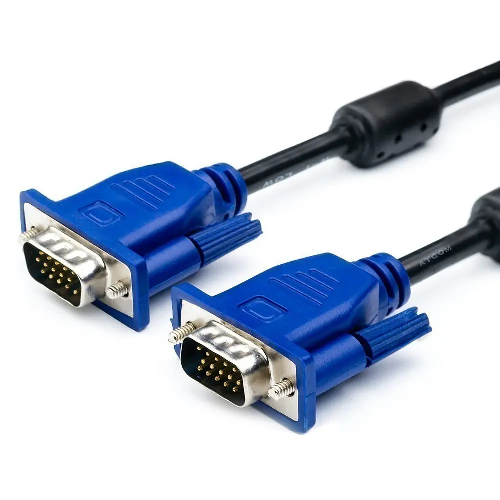 Кабель VGA-VGA Male/Male 5 м, відеокабель для монітора та проектора з феритовими фільтрами - фото 5