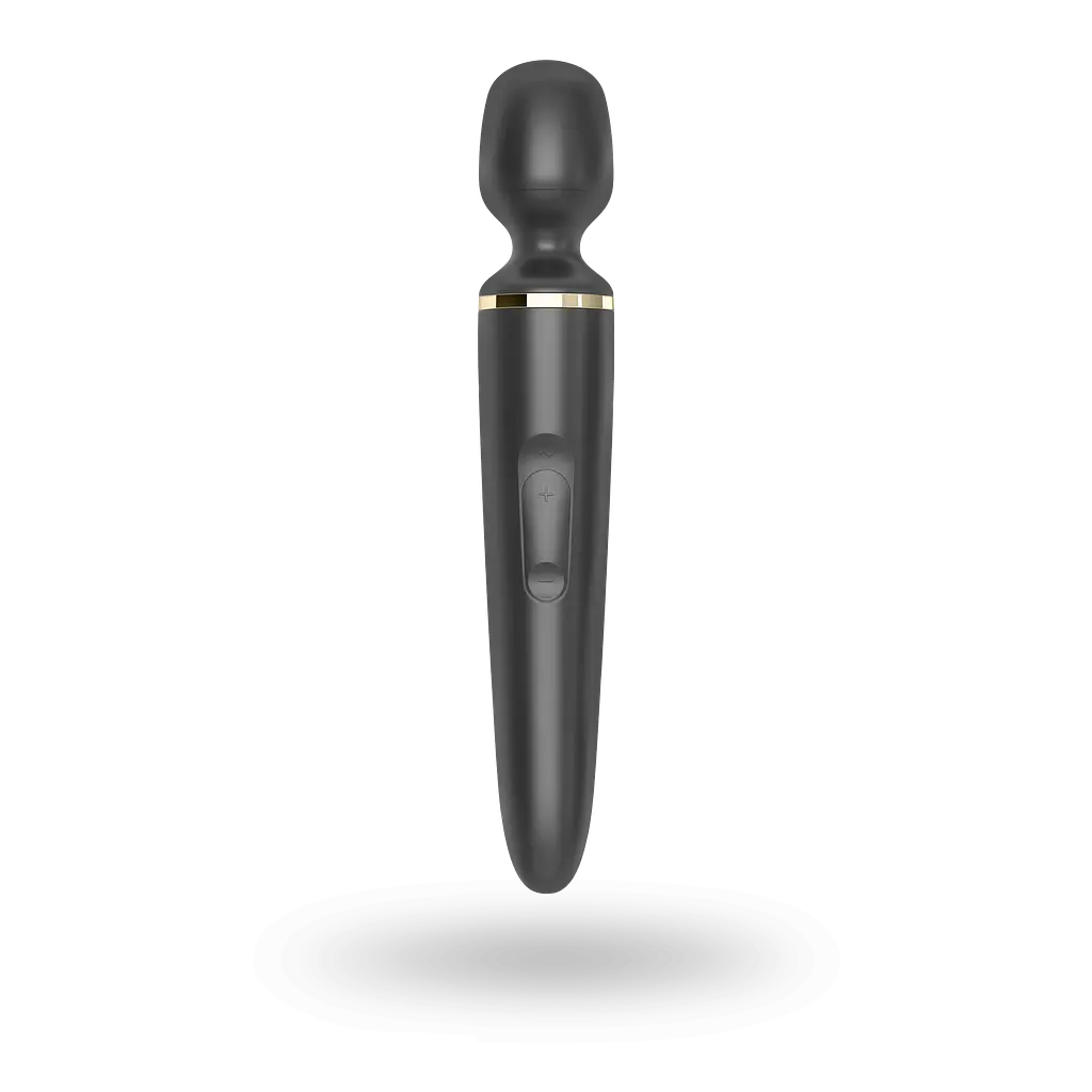 Вібромасажер Satisfyer Wand-er Woman (Black/Gold), водонепроникний, потужний, розмір XXL - фото 5