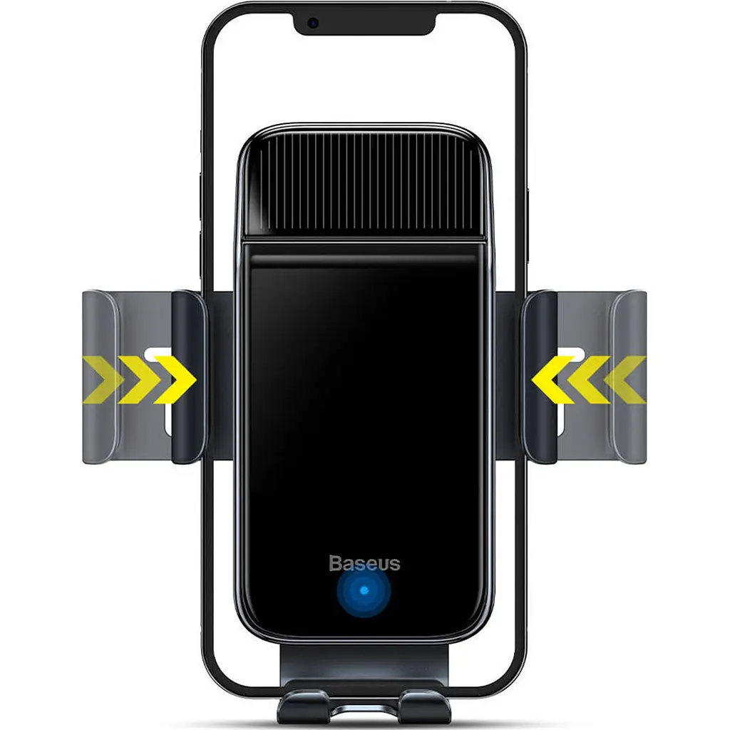 Автодержатель с беспроводной зарядкой Baseus Smart Solar Power Wireless Cycling Electric Holder Black (SUZG010001) [85330] - фото 3