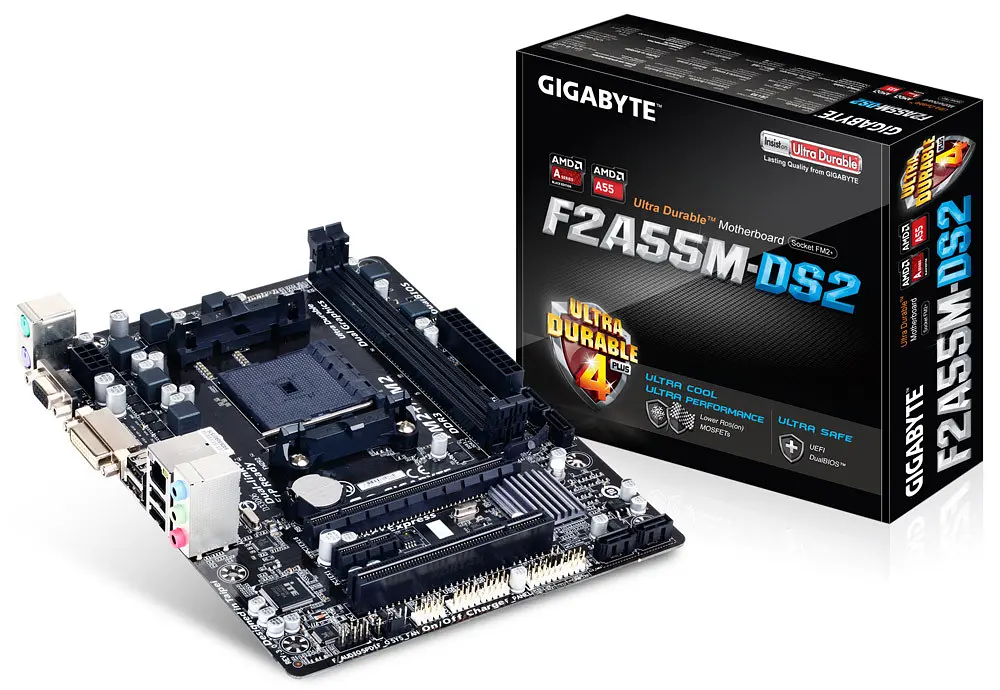 Материнська плата Gigabyte GA-F2A55M-DS2 rev.3.0 Socket FM2 (GA-F2A55M-DS2 REV.3.0) Б/В - фото 4