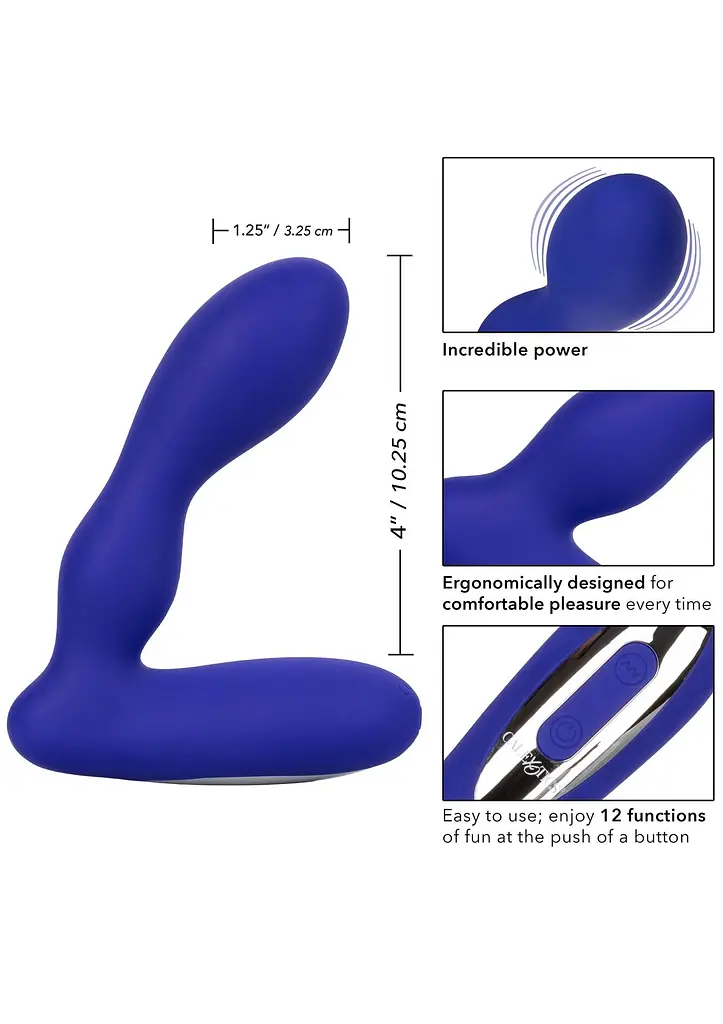 Вібростимулятор простати Wireless Pleasure Probe, 10.5 см синій - фото 7