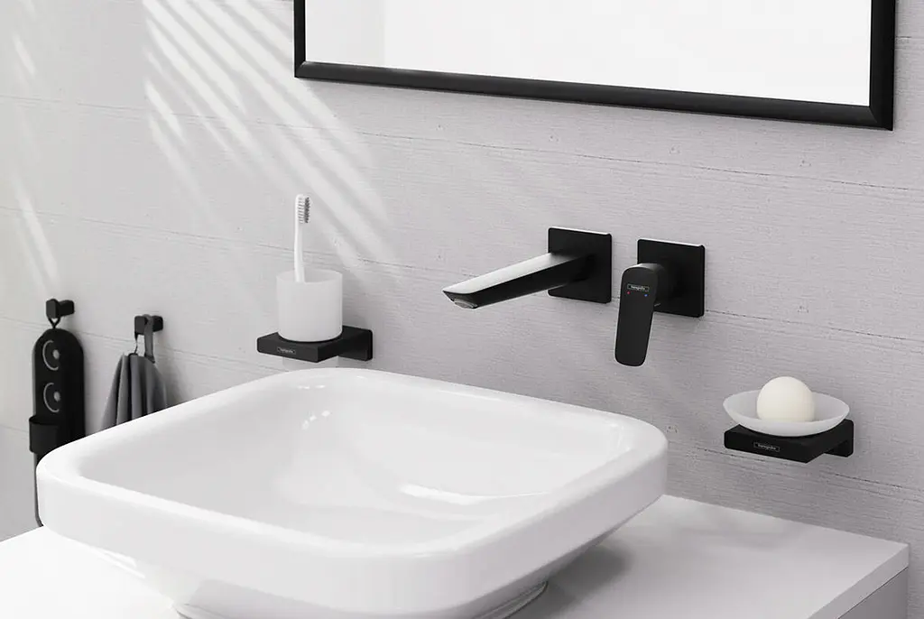 Змішувач для умивальника Hansgrohe Logis matt black 71256670 - фото 2
