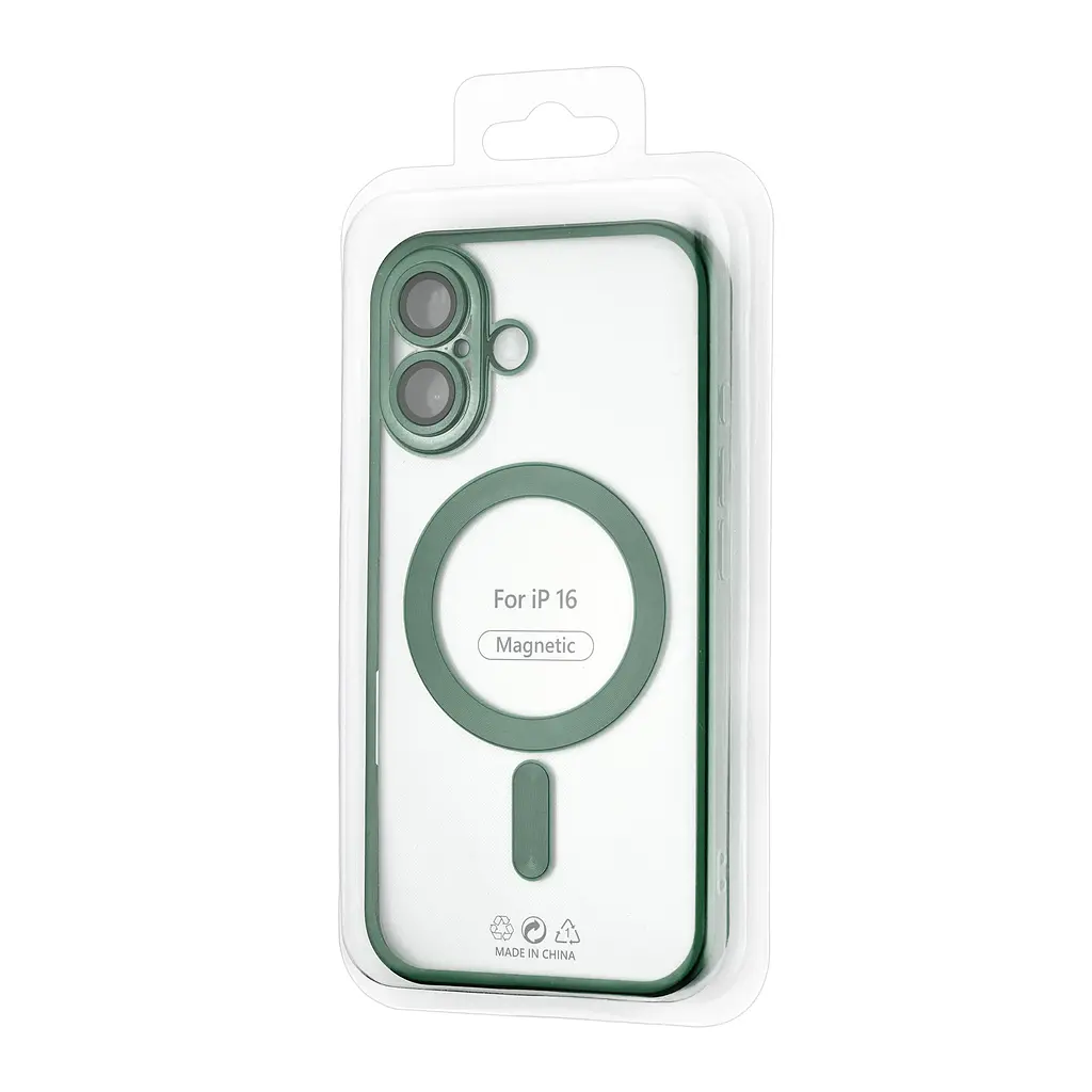 Чохол Ductil Metallic Edge with MagSafe (Protected Camera & Lens) iPhone 16 Dark Green - фото 2